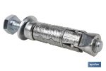 Anclaje de zamak HPM con tornillo de acero en calidad 8,8 | Medidas desde Ø 6 hasta 12 mm | Longitud desde 50 hasta 100 mm