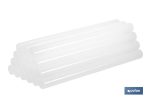 COLA TERMOFUSIBLE TRANSPARENTE BARRAS Ø7 X 185 MM 20 UDS