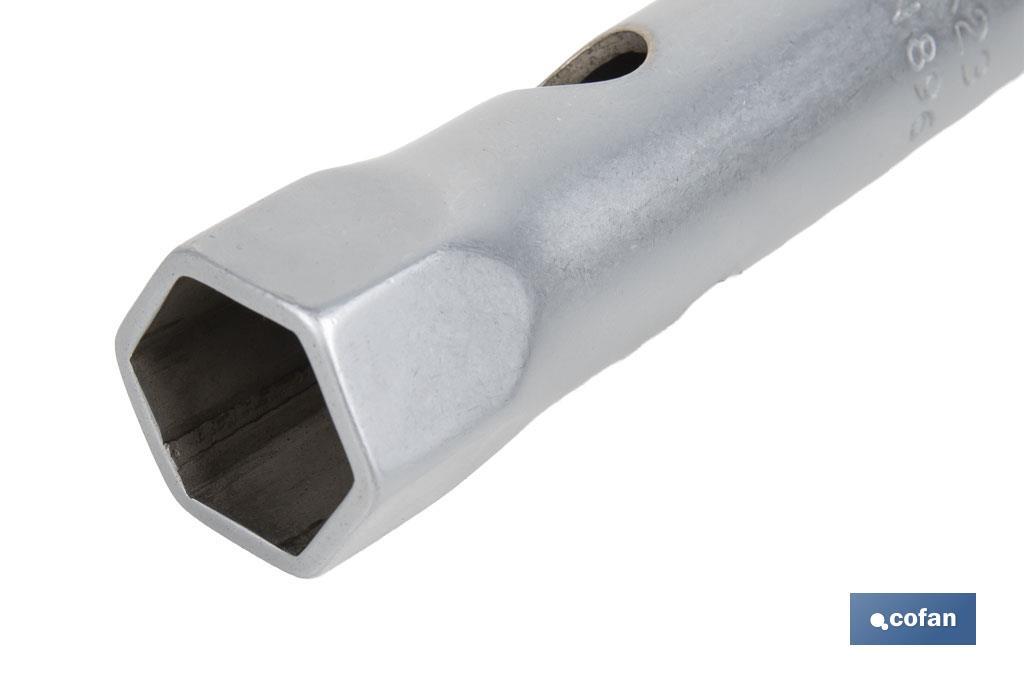Llave de tubo DIN 896 B | Material: acero endurecido | Doble boca hexagonal | Disponible en diferentes medidas - Imagen 4