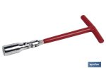 LLaves de Bujías articuladas | Mango antideslizante rojo | Medidas 5/8" y 13/16"