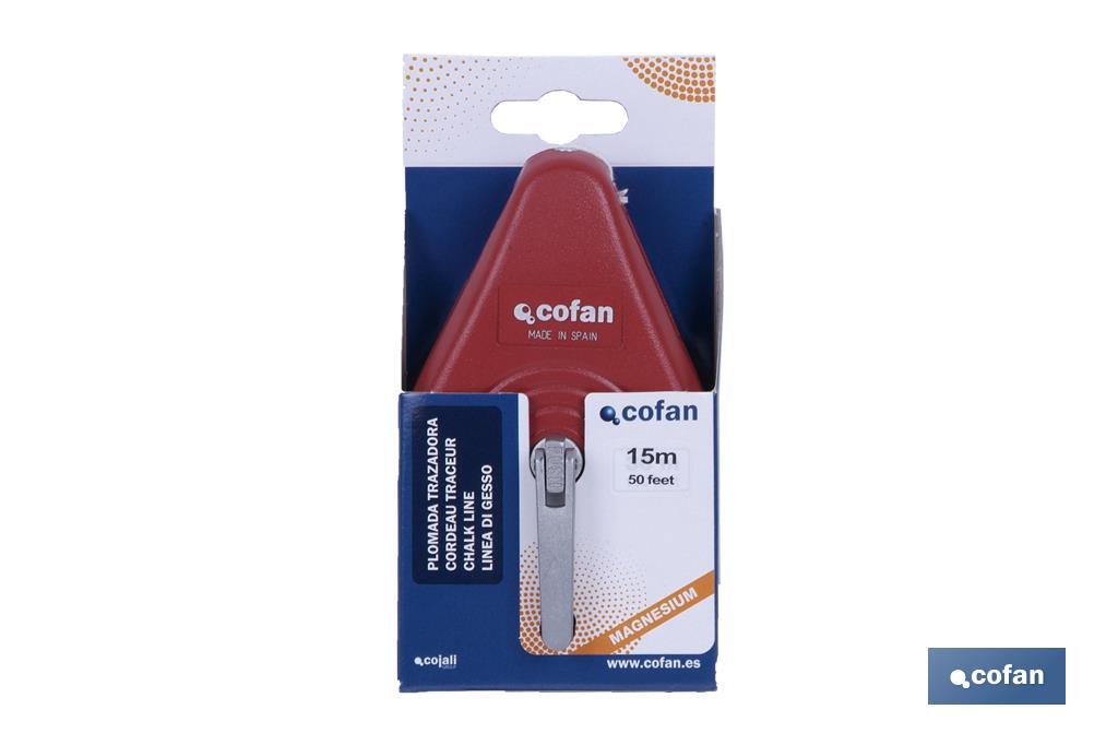 Plomada trazadora | Push system | Dos medidas disponibles: 15 y 30 m | Fabricada en ABS - Imagen 2