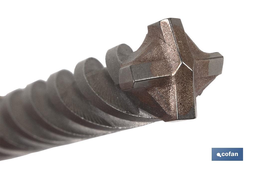 Brocas SDS PLUS para muros 4 puntas - Imagen 3