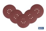 Pack de 5 discos de lija para lijadora de pared y techo | Hojas de lija redondos de óxido de aluminio | Disponibles en diferentes granos