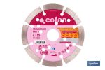 Disco de corte segmentado ventilado | Para ladrillo y hormigón | Corte en seco | Disponible en diferentes medidas