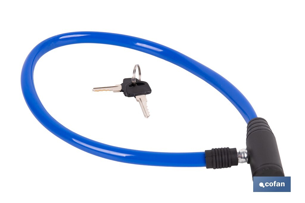 CANDADO DE BICICLETA CON CABLE DE ACERO Ø5 MM 500 MM - Imagen 3