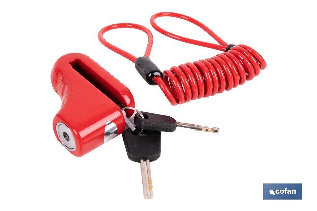 CANDADO DE FRENO DE DISCO BULÓN Ø5,5 MM CON CABLE - Imagen 2