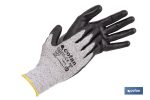 GUANTE ANTICORTE ULTRA LIGERO IMPREGNADO PU NEGRO T-7 VENTA UNITARIA