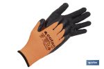 Guantes de protección naranja flúor con látex térmico | Protección mecánica y aislamiento térmico | EN 388 – EN 511 | Disponibles desde la talla 7 hasta la 11
