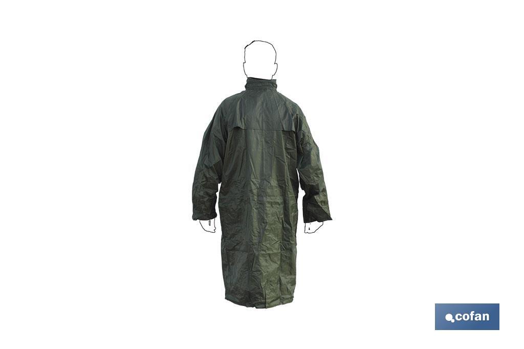 Abrigo de Lluvia | Color Verde | Fabricado en Poliéster y PVC | Costuras Termoselladas - Imagen 3