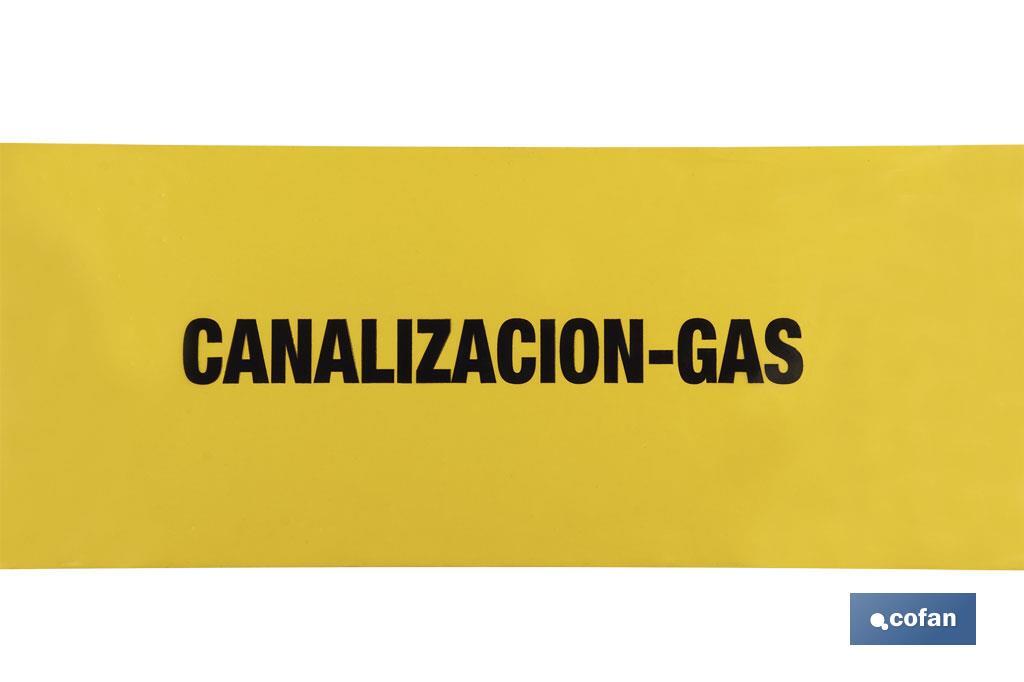 CINTA BALIZ. CANALIZACION GAS 150MMX250MTS - Imagen 2