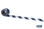 CINTA BALIZAM. AZUL/BLANCA 80MM X 200MTS