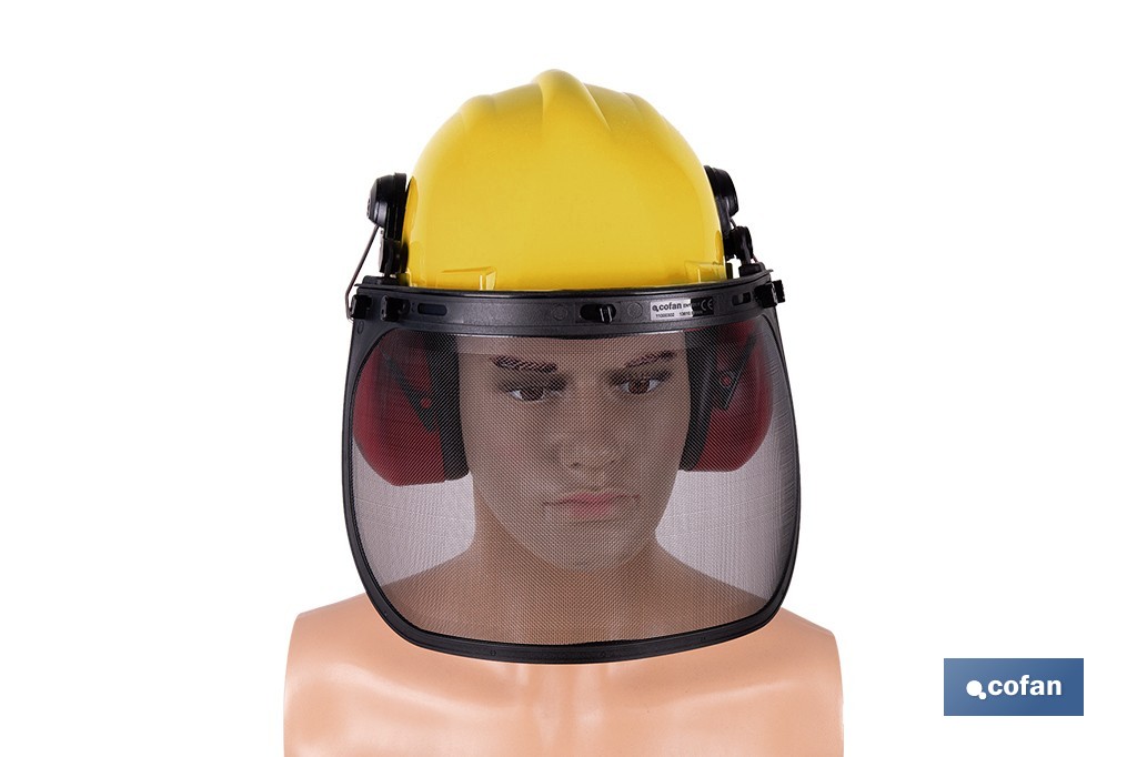 Kit forestal 4 en 1: casco con protección de rostro y oídos. Protección triple certificada. - Imagen 2