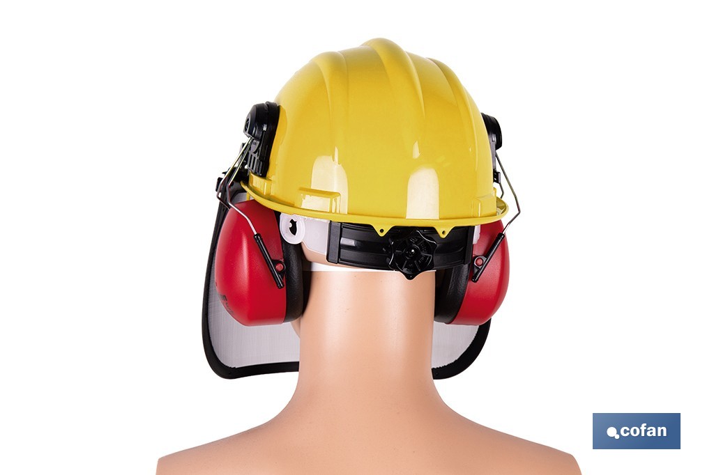 Kit forestal 4 en 1: casco con protección de rostro y oídos. Protección triple certificada. - Imagen 4