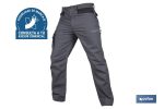 Pantalón de trabajo modelo Loki en gris | Elástico, ligero con múltiples bolsillos | Materiales: 65 % poliéster, 32 % algodón | Disponible en amplio rango de tallas
