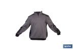 Sudadera de trabajo con media cremallera | Refuerzo textil y puños elásticos | Tejido anti pilling | Tallas disponibles desde la S hasta la XXXL y en 2 colores diferentes