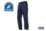 Pantalón de Trabajo | Flex | Modelo Jano | Slim Fit | Composición 97,76% Algodón y 2,24% Elastano | Color Azul Marino/Negro