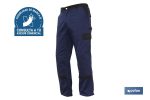 Pantalón de Trabajo | Flex | Modelo Jano | Regular Fit | Composición 97,76% Algodón y 2,24% Elastano | Color Azul Marino/Negro