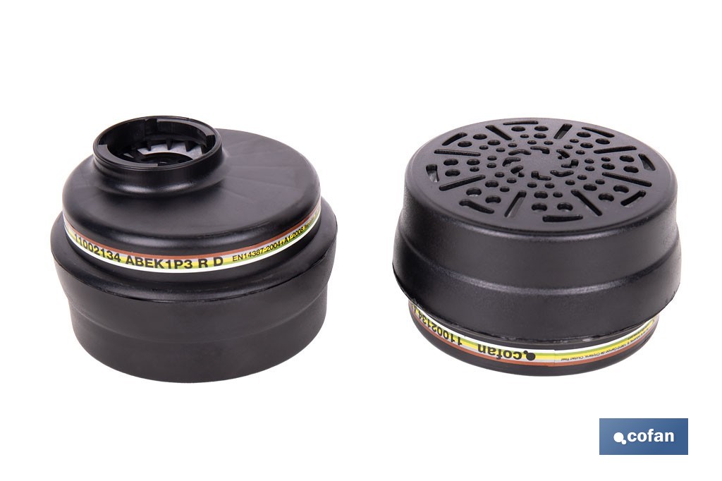 SET DE 2 FILTROS TIPO ABEK1P3 (ADAPTABLES A MÁSCARA FACIAL) - Imagen 2
