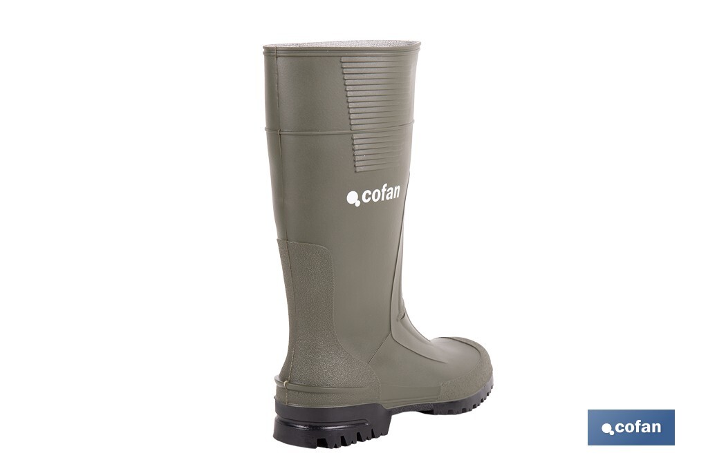 Bota de Agua | Alta | Fabricada PVC | Color Verde | Recubrimiento Interior de Punto - Imagen 3