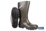 Botas de agua de PU y Elastopan, color verde | Resistentes al frío y a productos químicos | Suela antideslizante OB SR | Disponibles desde la talla 36 hasta la 49
