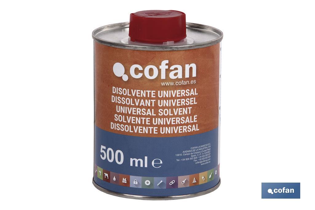 DISOLVENTE UNIVERSAL COFAN (500ML) - Imagen 2
