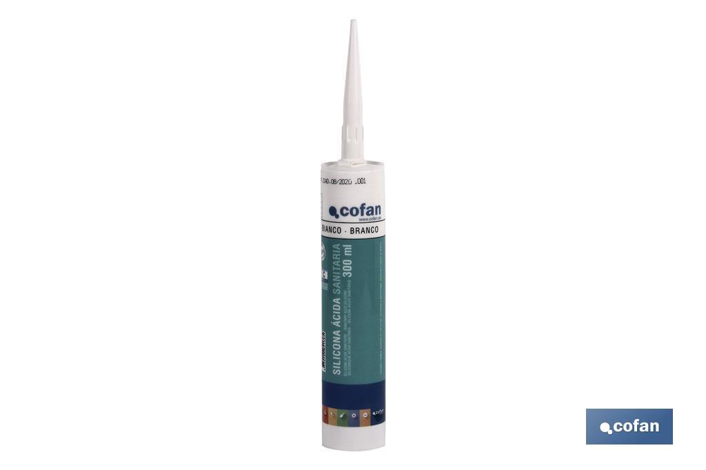 SILICONA ÁCIDA SANITARIA 300 ML BLANCO - Imagen 2