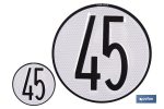 Disco de velocidad 45 km/h de aluminio | Placa V4 homologada | Disponible en dos medidas diferentes