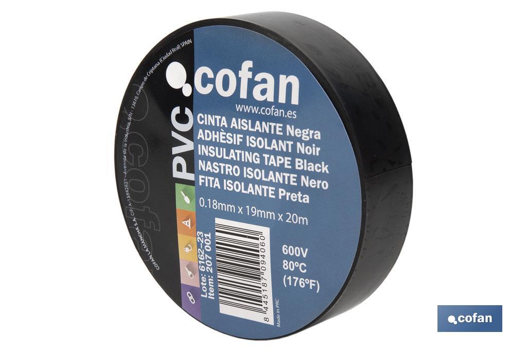 Cinta Aislante 180 Micras | Color negro | Resistente al voltaje, al calor y a diferentes ácidos y alcalinos - Imagen 2