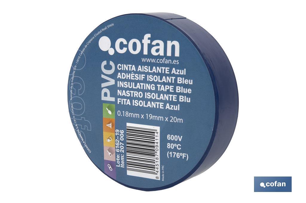 Cinta Aislante 180 Micras | Color azul | Resistente al voltaje, al calor y a diferentes ácidos y alcalinos - Imagen 2