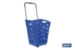CESTA DE COMPRA CON RUEDAS Y ASA TELESCÓPICA 390X390X529 MM