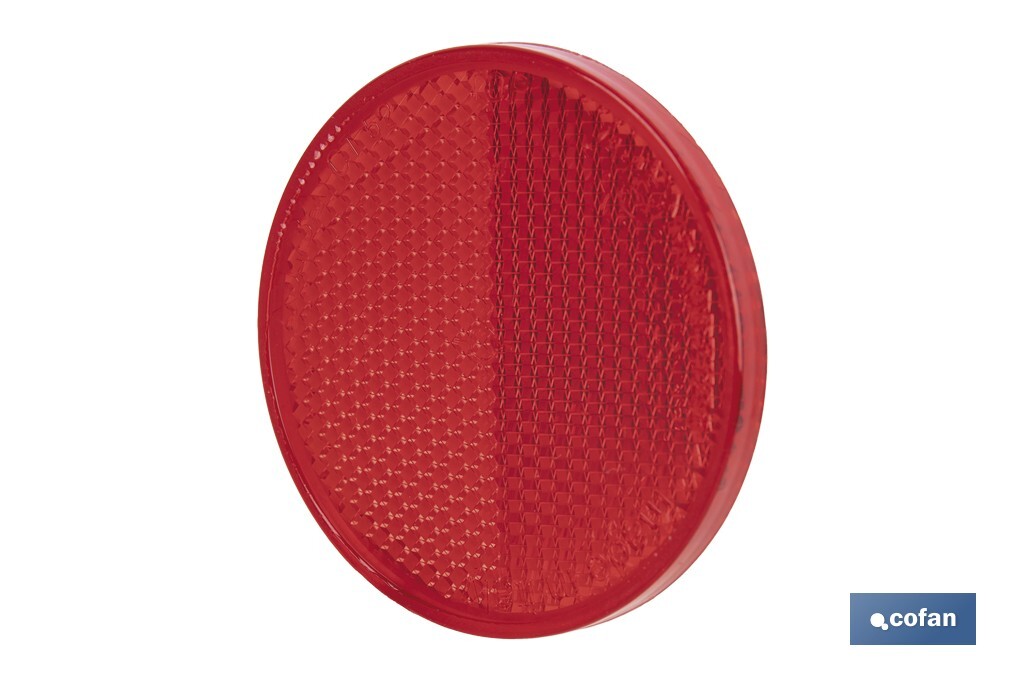 Catadióptricos redondos con adhesivo para fijar en vehículos | 3 Colores: rojo, ámbar y blanco | Diámetro: 60 mm - Imagen 3