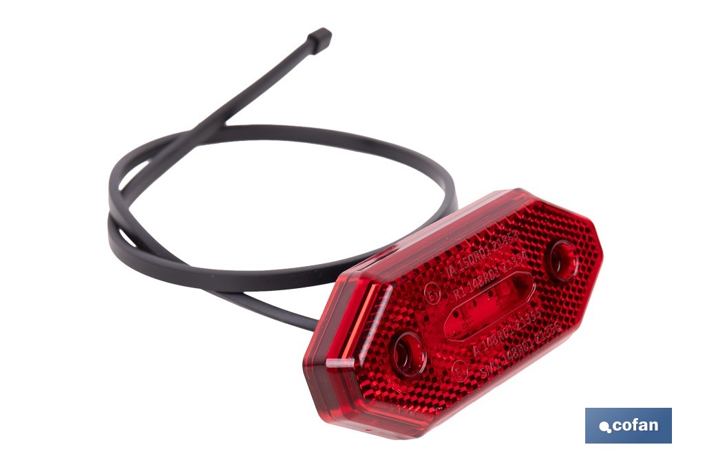 LUZ TRASERA LED CON REFLECTOR 12V/24V ROJA - Imagen 2