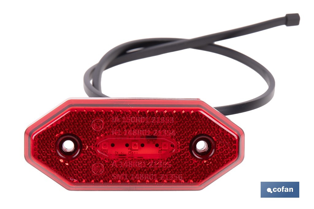 LUZ TRASERA LED CON REFLECTOR 12V/24V ROJA - Imagen 3