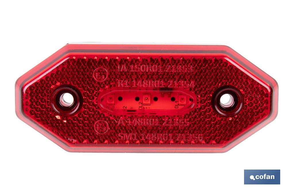 LUZ TRASERA LED CON REFLECTOR 12V/24V ROJA