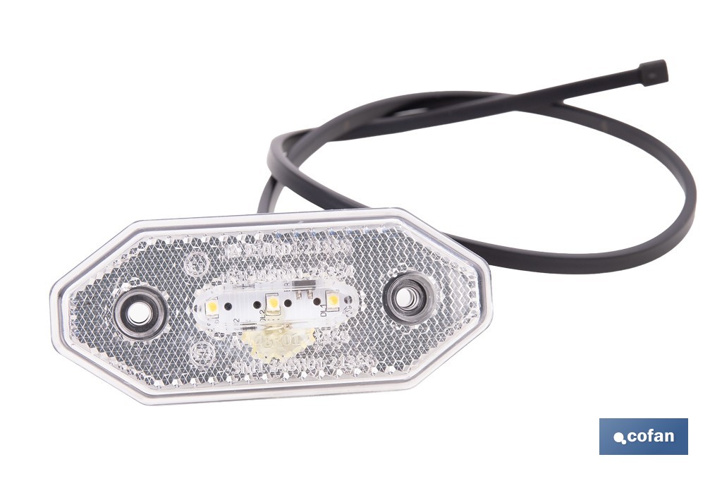 LUZ FRONTAL LED CON REFLECTOR 12V/24V BLANCA - Imagen 2