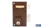 Cerradura de sobreponer de derecha | Adaptable al modelo 56A | Cilindro de Ø25 mm | Incluye 3 llaves | Disponible en dos medidas diferentes