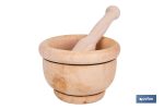 MORTERO DE MADERA CON MAZA Ø14 CM
