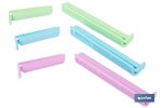SET DE 6 CLIPS CIERRA BOLSAS 3 X 11 CM 3 X 6 CM