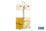 SET DE ACEITERA Y VINAGRERA GAMA LAUREL COLOR BEIGE