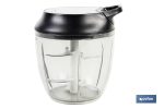 PICADORA MANUAL, TAPA Y ACCESORIO BATIDOR 900 ML