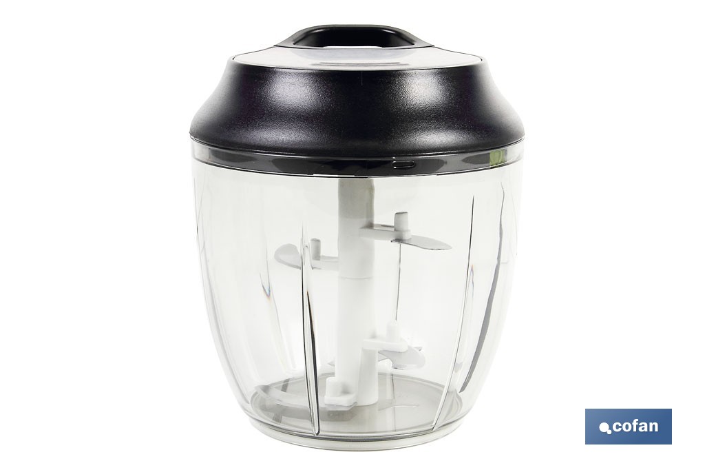 PICADORA MANUAL, TAPA Y ACCESORIO BATIDOR 900 ML - Imagen 2