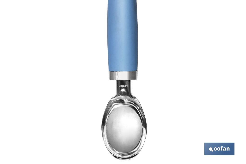 CUCHARA DE HELADO AZUL CLARO MODELO SENA 18 CM - Imagen 2