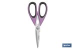 TIJERAS MORADAS DE ACERO INOX. MODELO SENA 22 CM