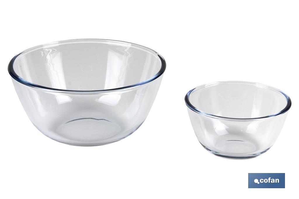 SET DE 2 ENSALADERAS DE VIDRIO BOROSILICATO MODELO BARITINA 800 ML - 2700 ML - Imagen 2