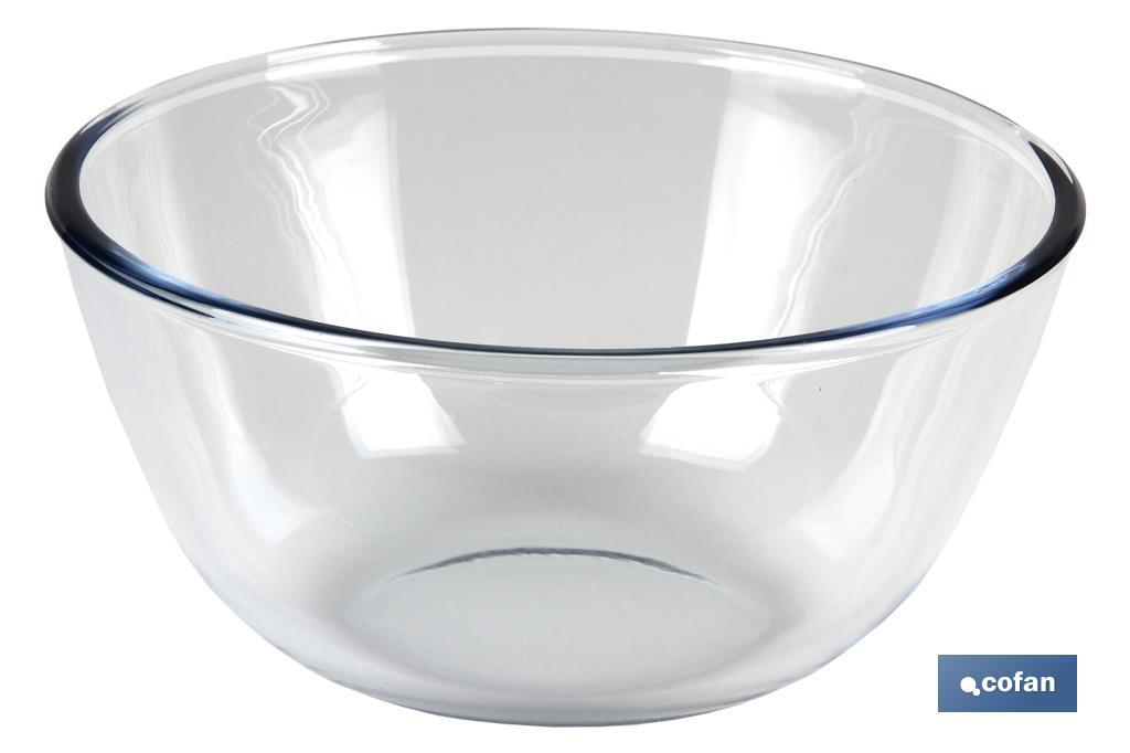 SET DE 2 ENSALADERAS DE VIDRIO BOROSILICATO MODELO BARITINA 800 ML - 2700 ML - Imagen 3