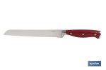 CUCHILLO PANERO HOJA 21cm MODELO AGUACEJO ROJO