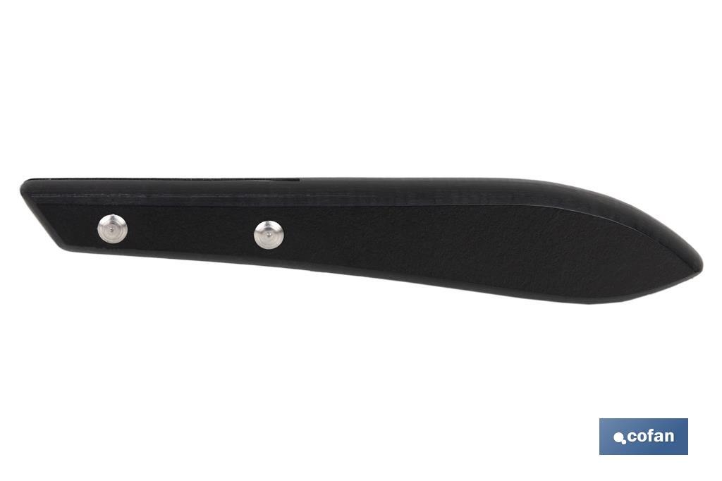 PACK 3 CUCHILLO CHULETERO MICRODENTADO HOJA 10cm MODELO GULASH NEGRO - Imagen 4