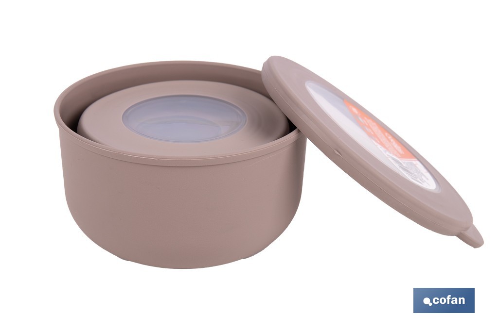 SET DE 3 RECIPIENTES REDONDOS CON TAPA 100 ML, 250 ML, 500 ML - Imagen 4