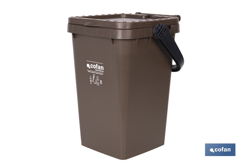 CONTENEDOR MARRON PARA RESIDUOS ORGANICOS 25L - Imagen 2