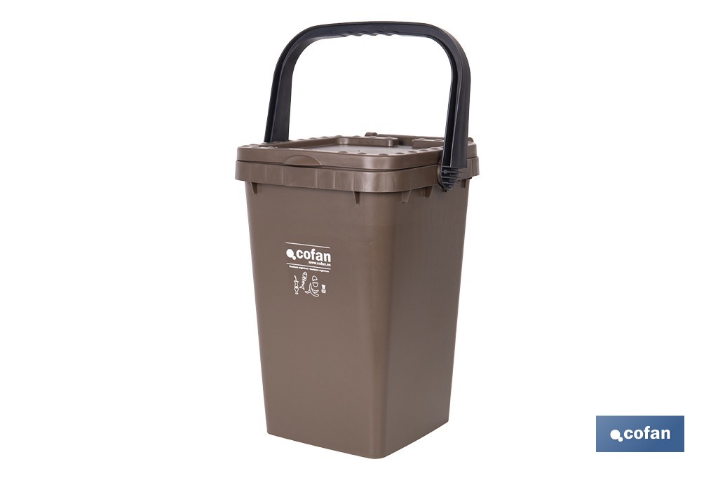 CONTENEDOR MARRON PARA RESIDUOS ORGANICOS 25L - Imagen 3